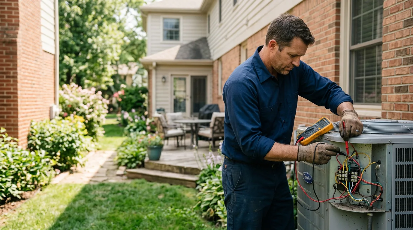 HVAC technician working near Pierz, MN